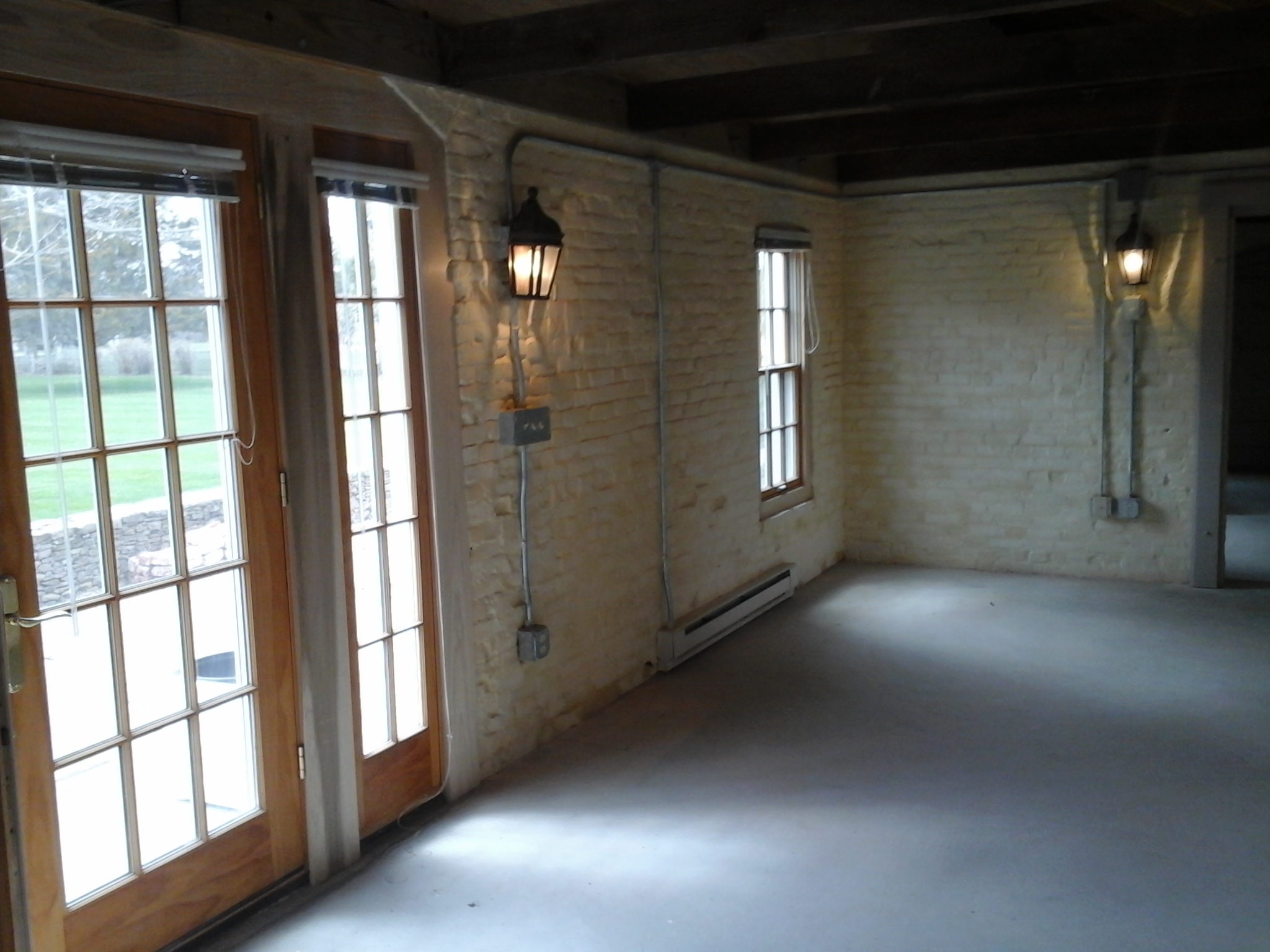 Interior of Carriage House after repairs and painting were completed.